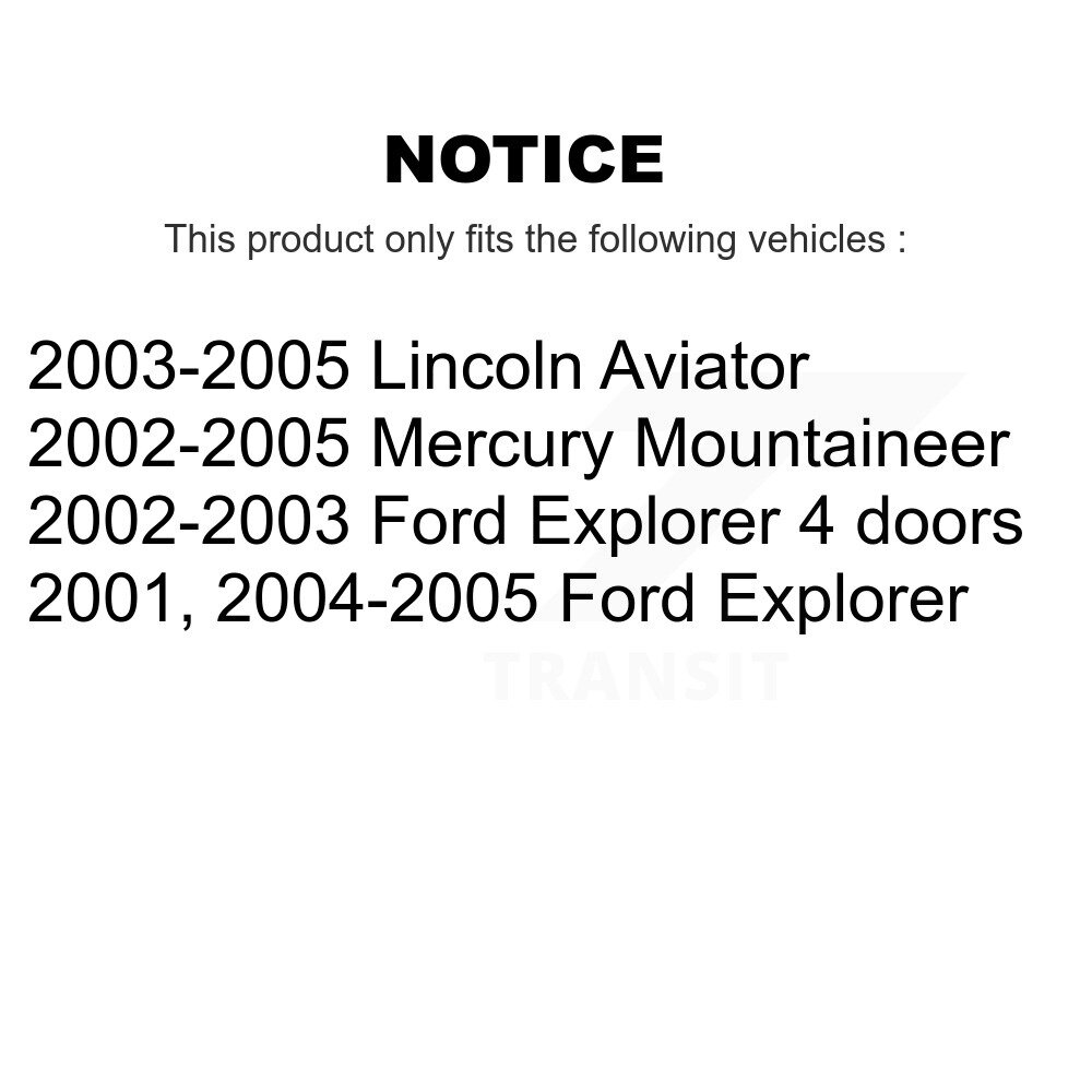 [Arrière Intérieur] Lien de compensation des orteils intérieurs arrière pour Ford Explorer Lincoln Aviator Mercury