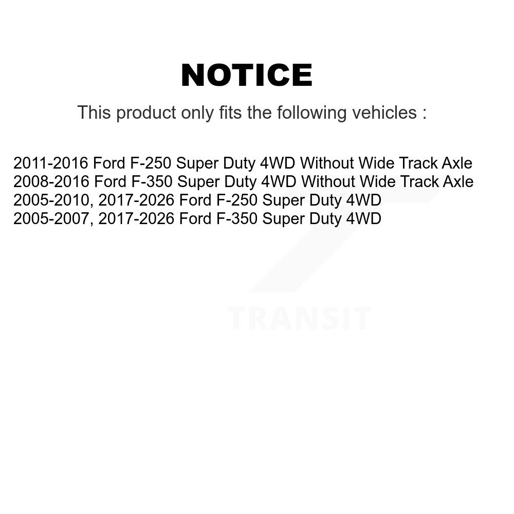 [Front] Manche de réglage avant de la tige de direction pour Ford F-350 Super Duty F-250 4WD