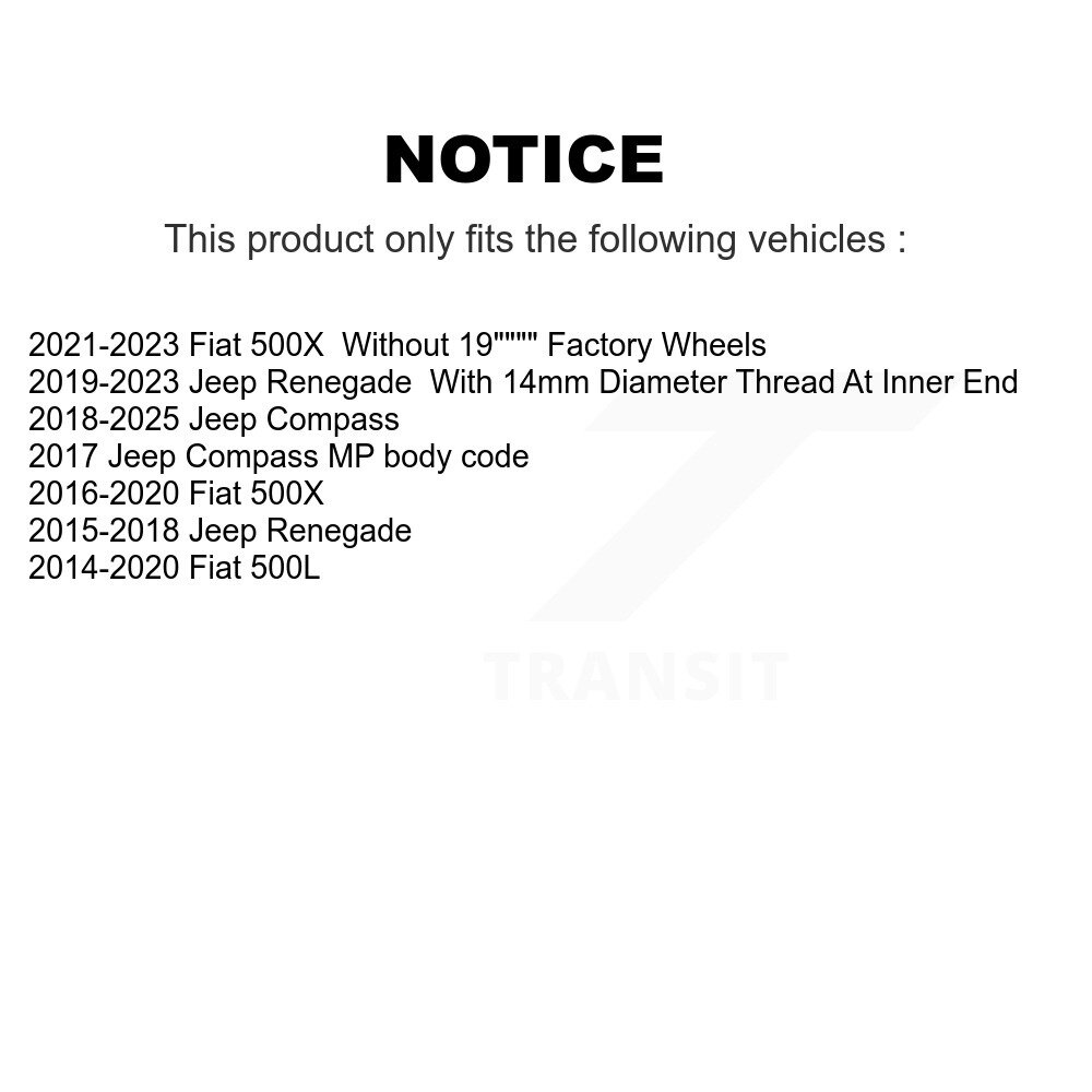 [Front Left Outer] Attache de direction extérieure avant gauche pour Jeep Compass Renegade Fiat 500L 500X