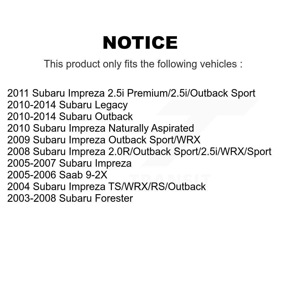 [Avant Intérieur] Front Inner Heading Tie Rod End pour Subaru Impreza Outback Legacy Forester Saab