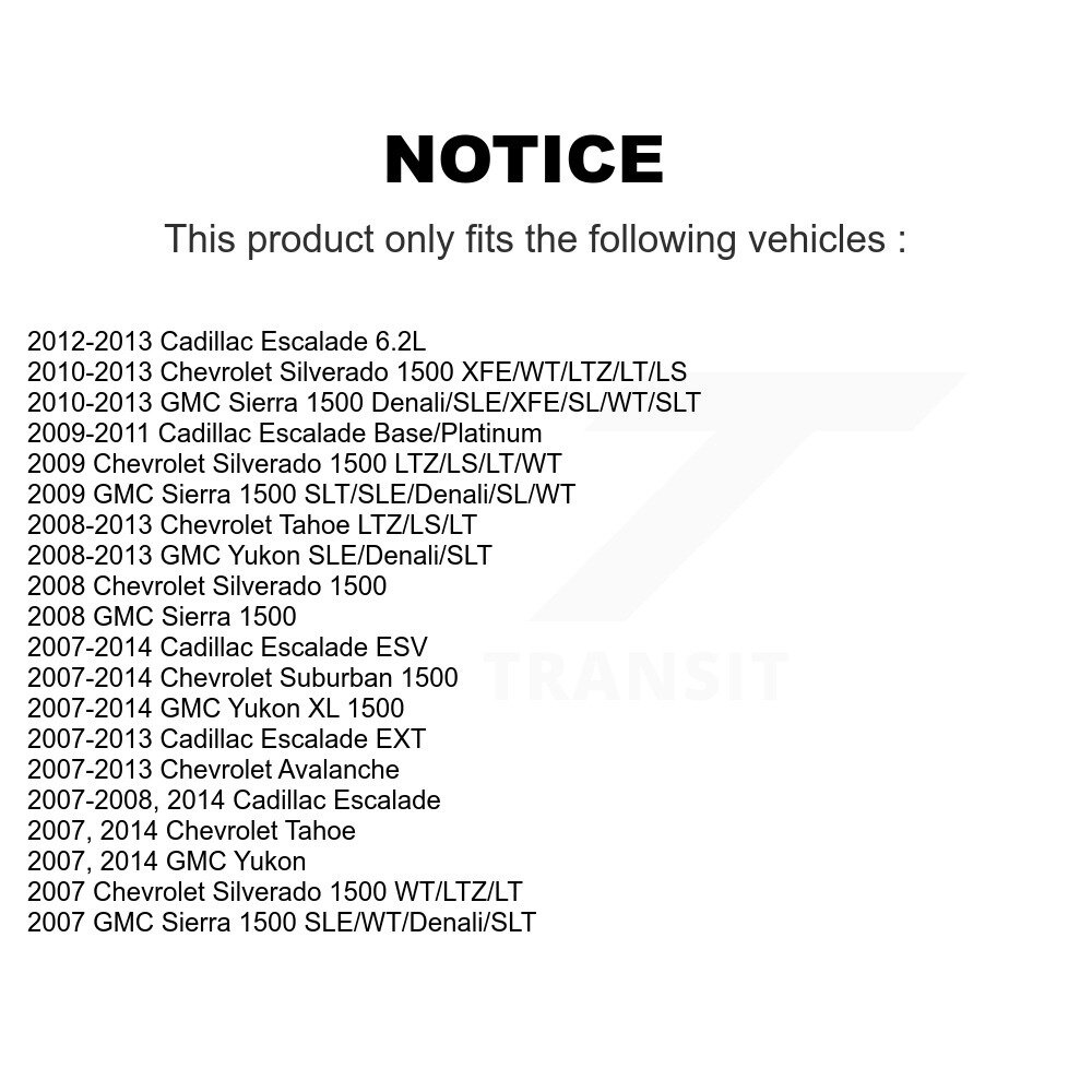 [Avant Intérieur] Tie Rod End pour Chevrolet GMC Sierra 1500 Silverado Avalanche XL