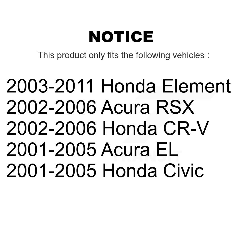 [Avant inférieur arrière] Bras de suspension avant inférieur arrière pour Honda Civic CR-V Acura