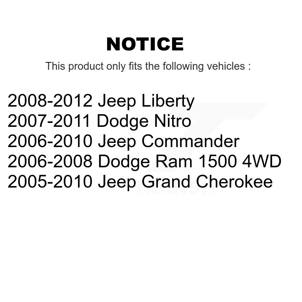 [Bras inférieur avant au niveau de la fourche de jambe de force] Arme inférieure avant au contrôle de la suspension de la fourche rigide Bushing pour Dodge Ram 1500
