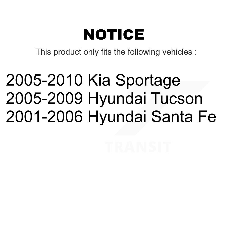 [Front To Frame] Avant de cadre de suspension stabilisant barre Bushing Kit pour Hyundai Tucson Kia Fe
