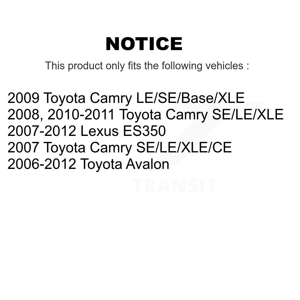 [De l'arrière au cadre] Kit de fixation de la barre de stabilisateur de suspension arrière pour Toyota Camry Lexus ES350