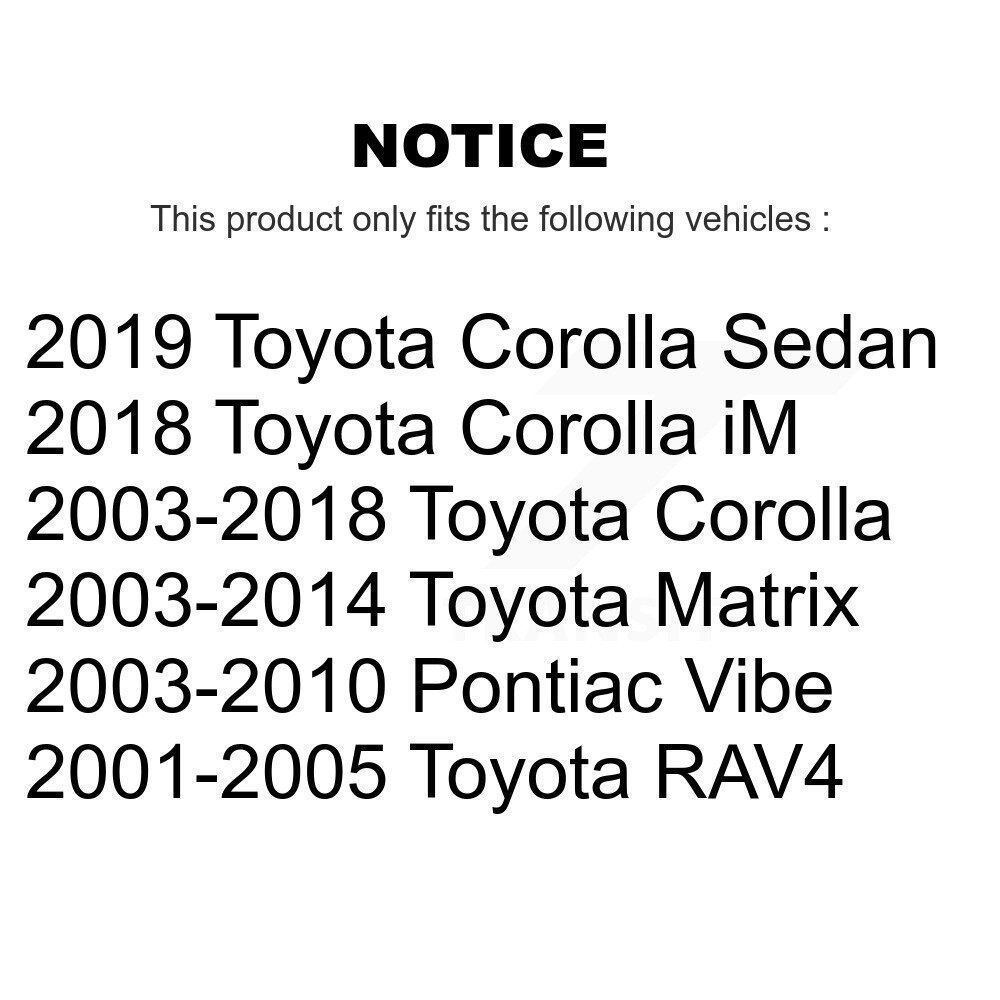 [Avant inférieur Avant] Avant avant avant contrôle de suspension bras Bushing pour Toyota Corolla Matrix iM
