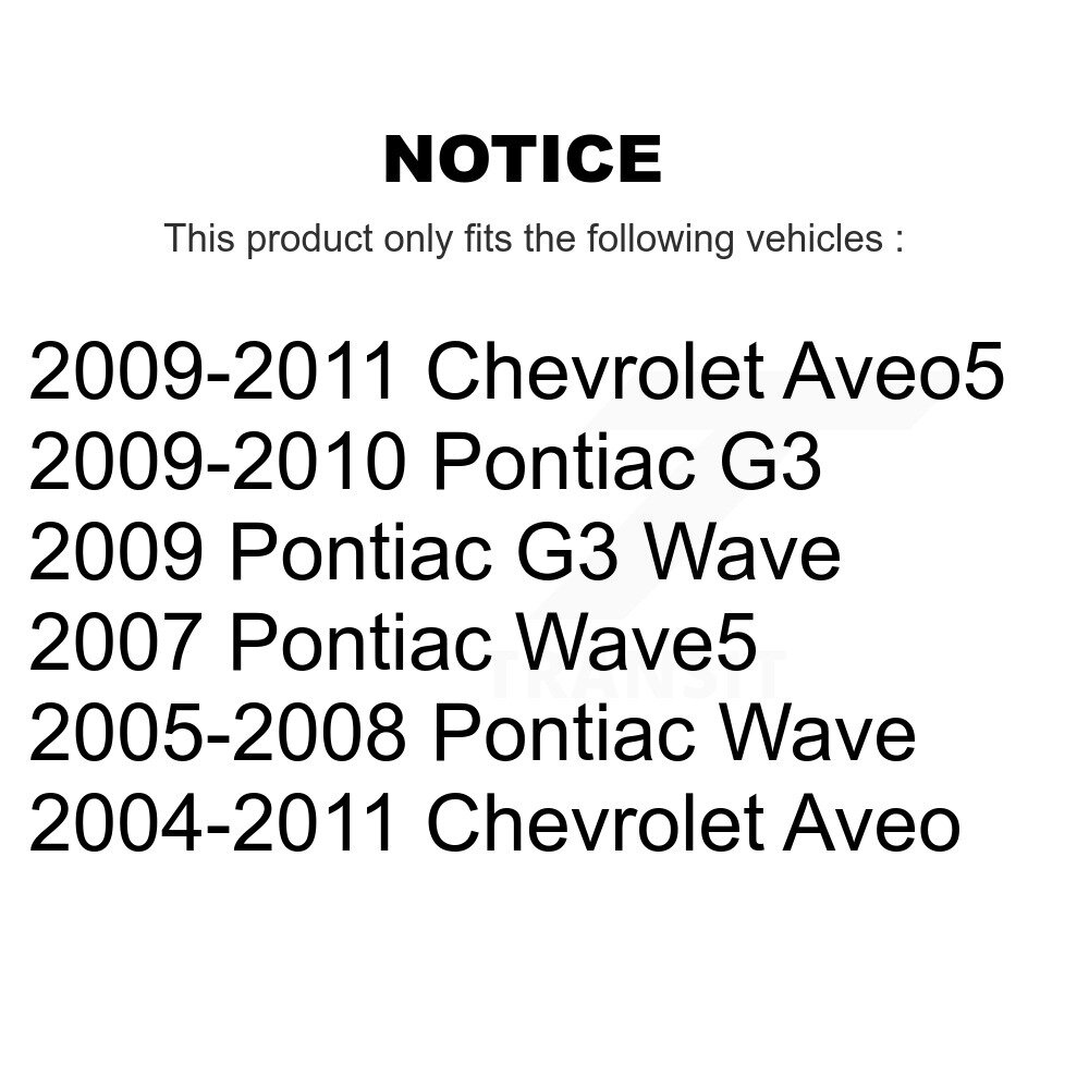 [Avant inférieur arrière] Bras de suspension avant inférieur arrière pour Chevrolet Aveo Pontiac