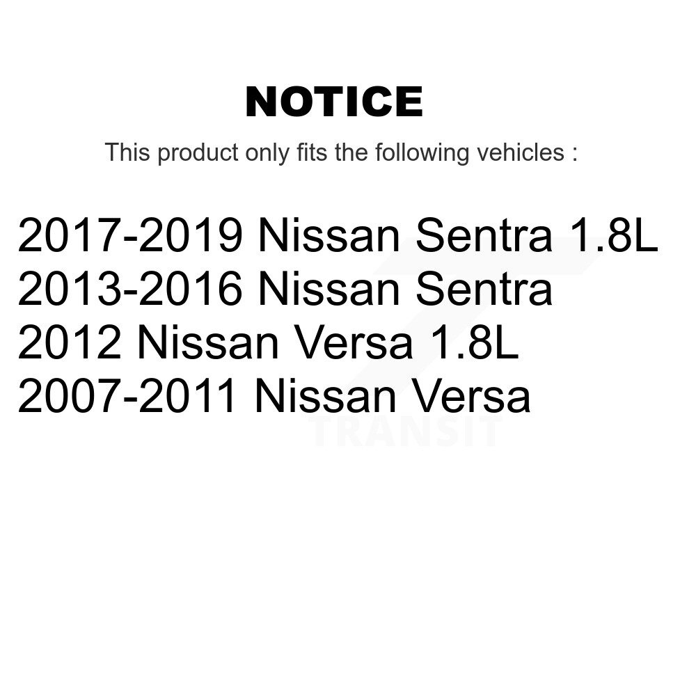 [Front To Frame] Avant de cadre de suspension stabilisant barre Bushing Kit pour Nissan Sentra Versa