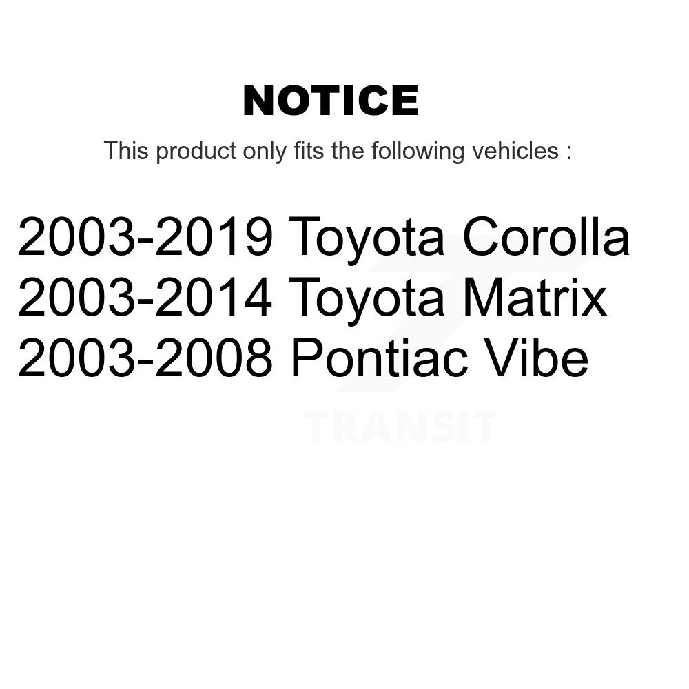 [Avant inférieur arrière] Bras de suspension avant inférieur arrière pour Toyota Corolla Matrix
