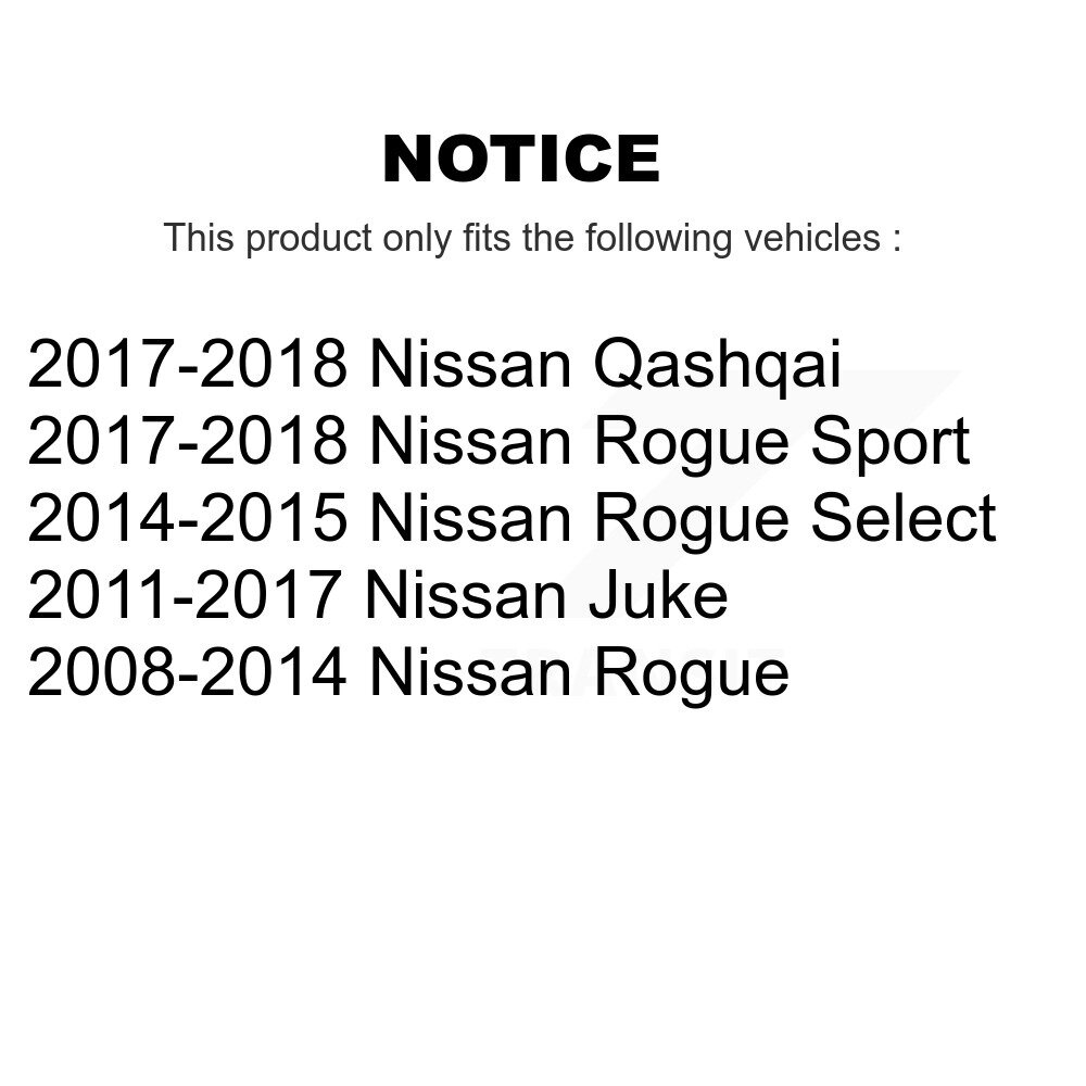 [Front To Frame] Avant de cadre de suspension stabilisant barre Bushing Kit pour Nissan Rogue Sport Juke