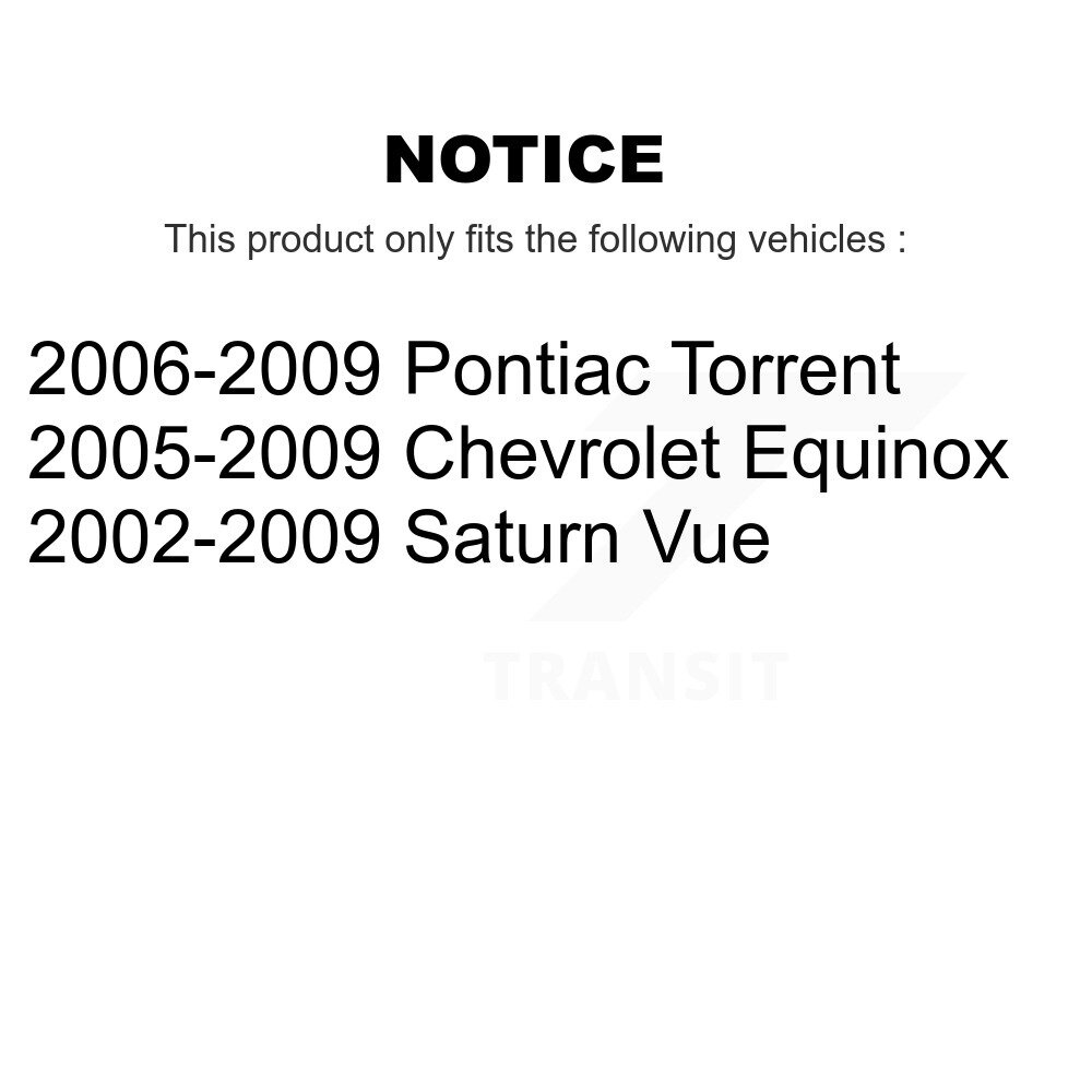 [Arrière] Bras de suspension arrière pour Chevrolet Equinox Pontiac Torrent Vue