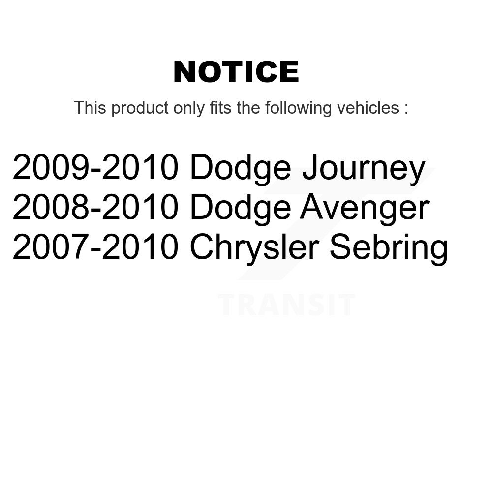 [Arrière inférieur avant] Arrière Suspension avant inférieure Boussole pour Dodge Journey Chrysler Sebring