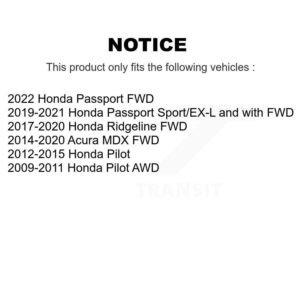 [Arrière] Barre de stabilisation de suspension arrière Bushing pour Honda Acura MDX Pilote Ridgeline