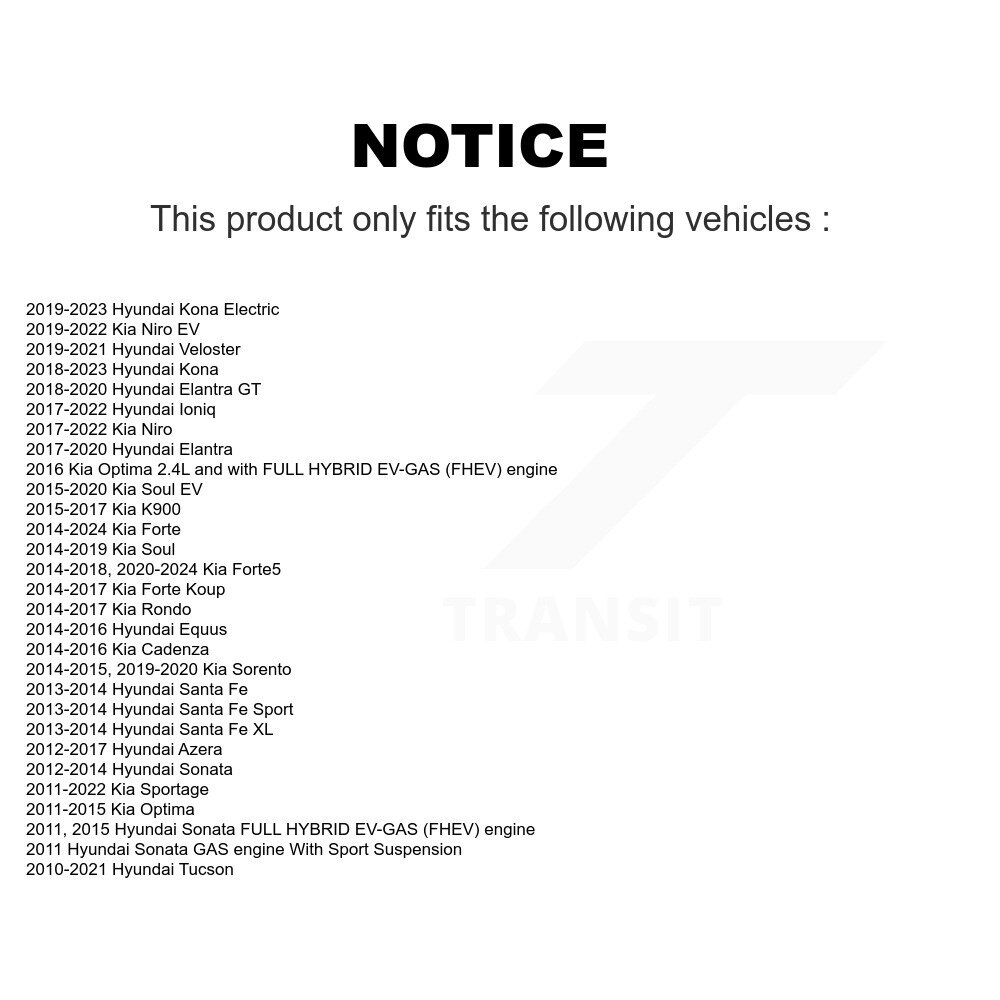 [Avant inférieur arrière] Bras de suspension avant inférieur arrière pour Hyundai Kia Elantra Fe