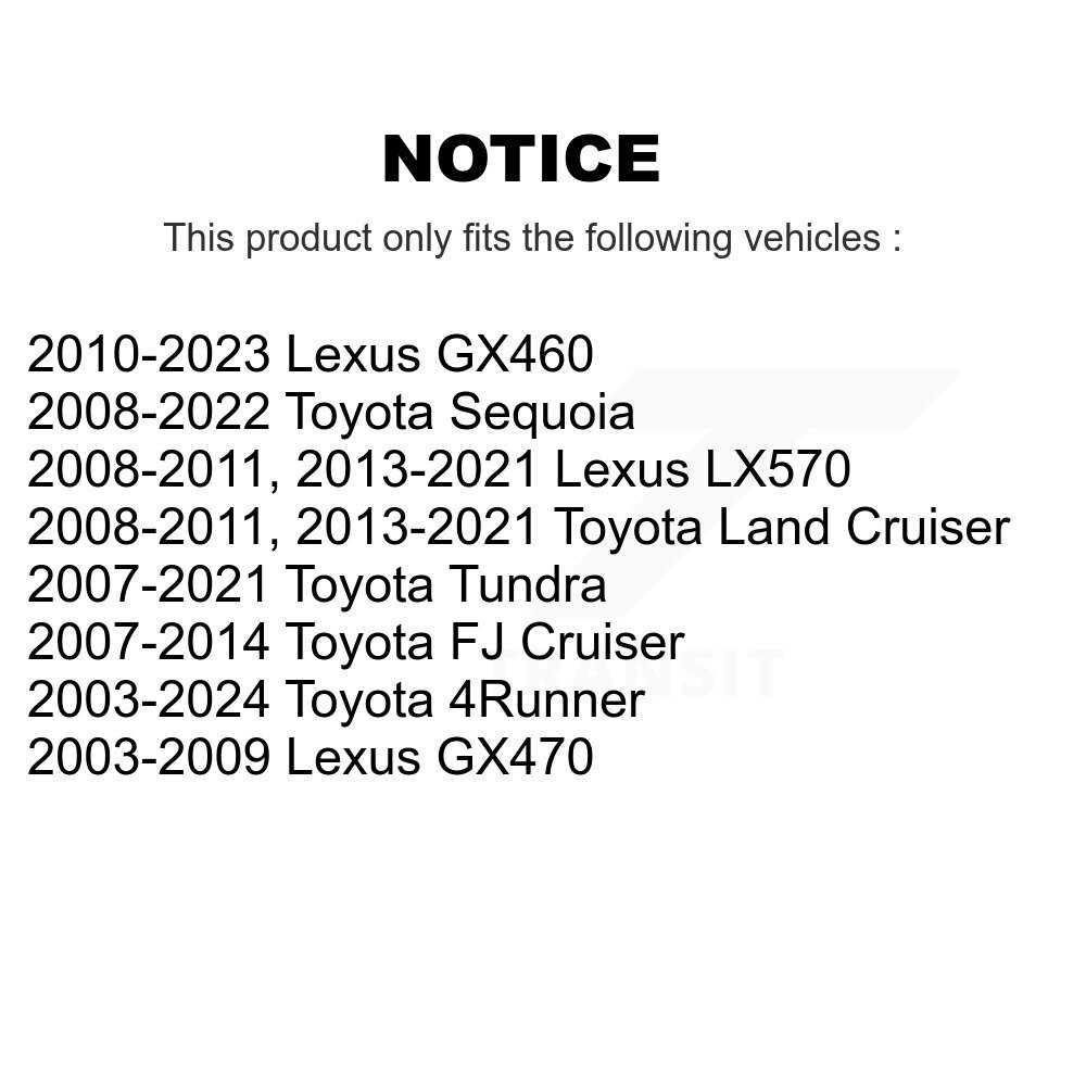 [Supérieure à l'avant] Joint à rotule à suspension supérieure avant pour Toyota Tundra 4Runner FJ Cruiser Lexus