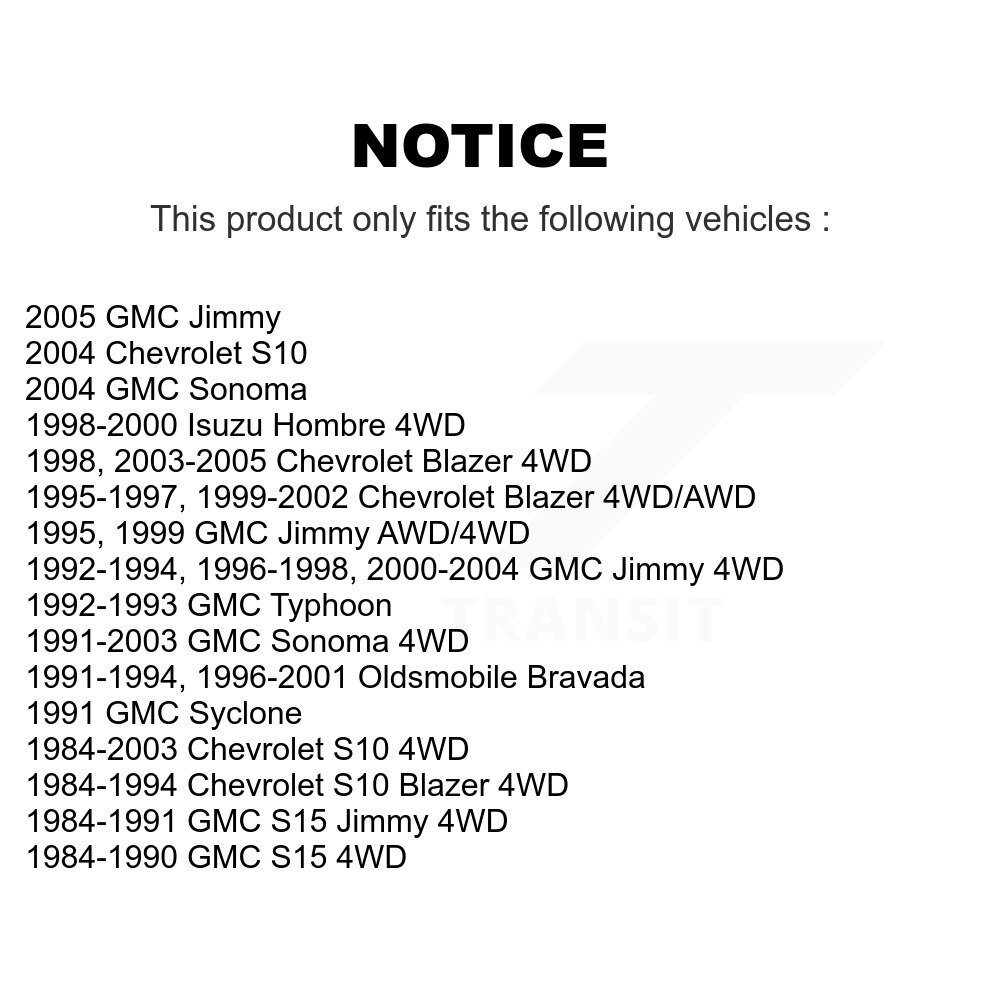 [Avant inférieur] Joint à rotule avant inférieur pour Chevrolet GMC S10 Blazer Jimmy Sonoma S15