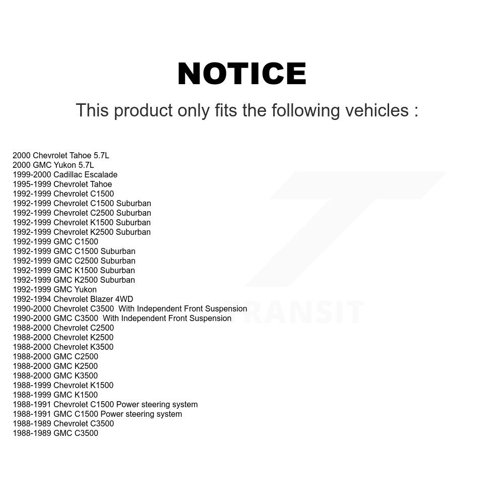 [Front] Arme de direction avant Pitman pour Chevrolet GMC K1500 C1500 K2500 C2500 K3500 C3500
