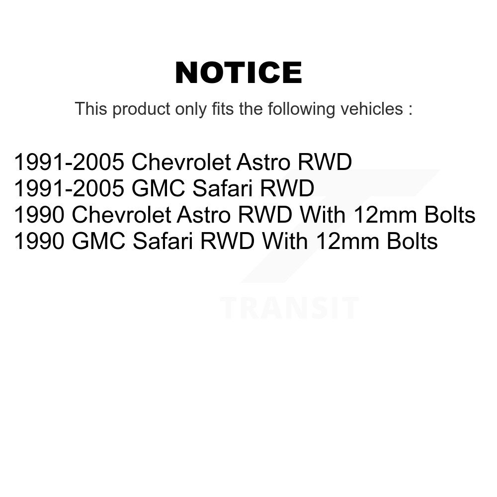 [Front Left] Arme de direction avant gauche pour Chevrolet Astro GMC Safari RWD TOR-K6365T