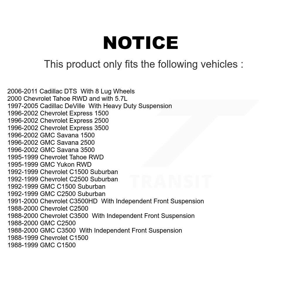 [Avant inférieur] Joint à rotule à suspension inférieure avant pour C1500 Chevrolet GMC Cadillac C2500 DTS