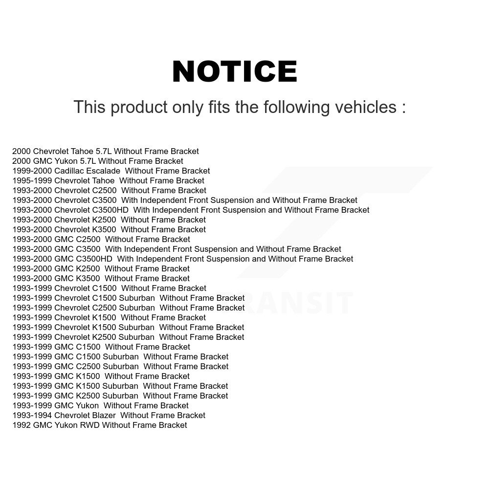 [Front] Arme de direction avant pour Chevrolet GMC K1500 C1500 K2500 K3500 C2500 Tahoe