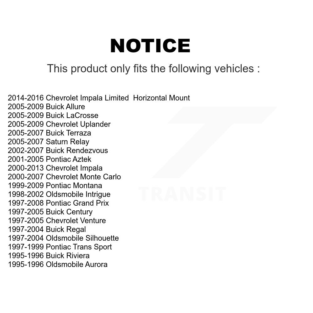 [Avant inférieur arrière] Bras de suspension avant inférieur arrière pour Chevrolet Impala Pontiac
