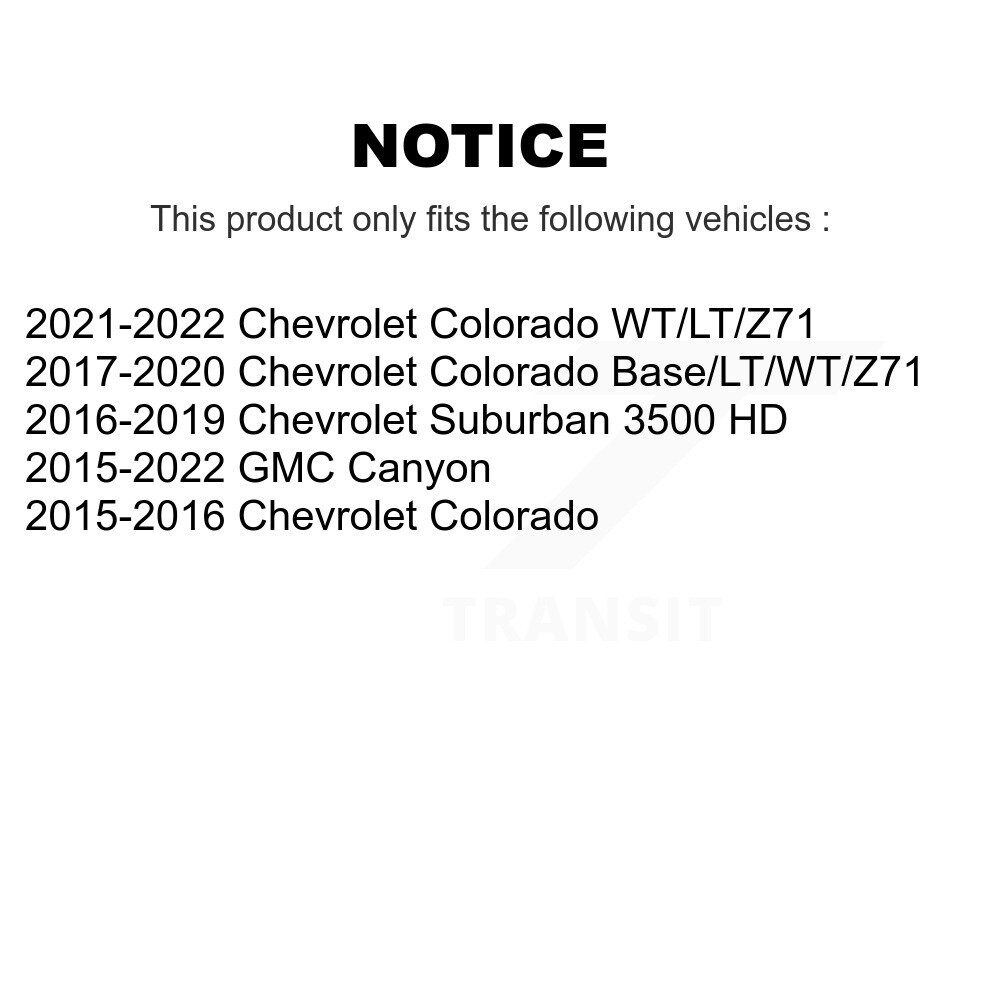 [Front] Stabilisateur de suspension avant Lien de barre Kit pour Chevrolet Colorado GMC Canyon 3500