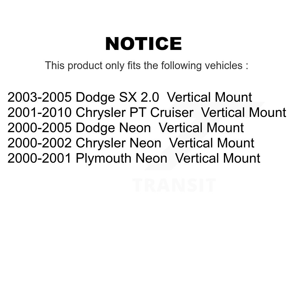 [Avant inférieur arrière] Bras de commande de suspension avant inférieur arrière pour Chrysler PT Cruiser Neon