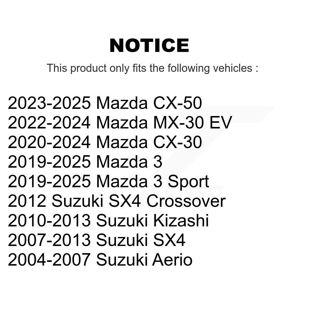 [Front] Stabilisateur de suspension avant Lien de barre Kit pour Mazda 3 CX-30 Suzuki SX4 CX-50 EV