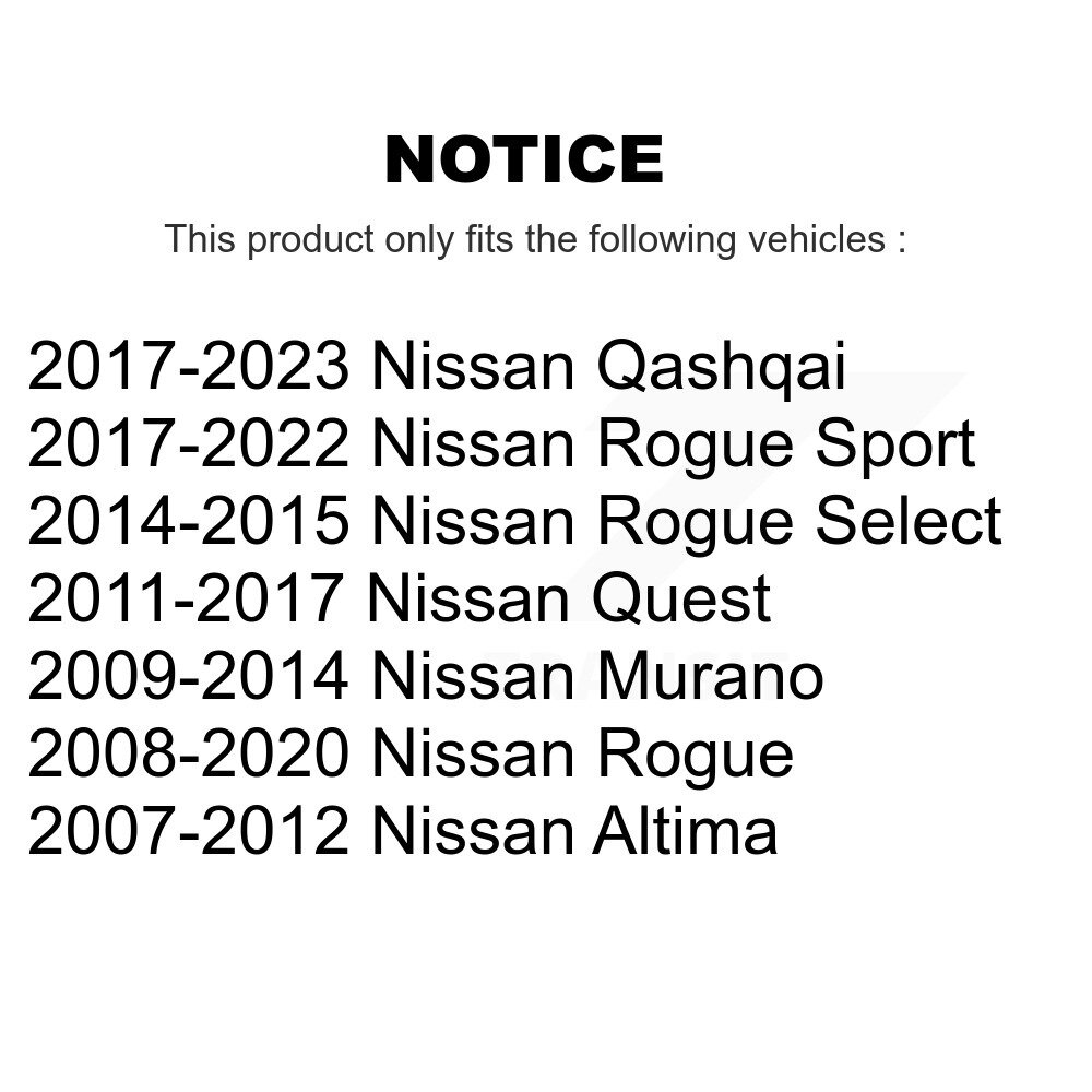 [Front Left] Stabilisateur de suspension avant gauche Lien de barre Kit pour Nissan Rogue Sport Qashqai