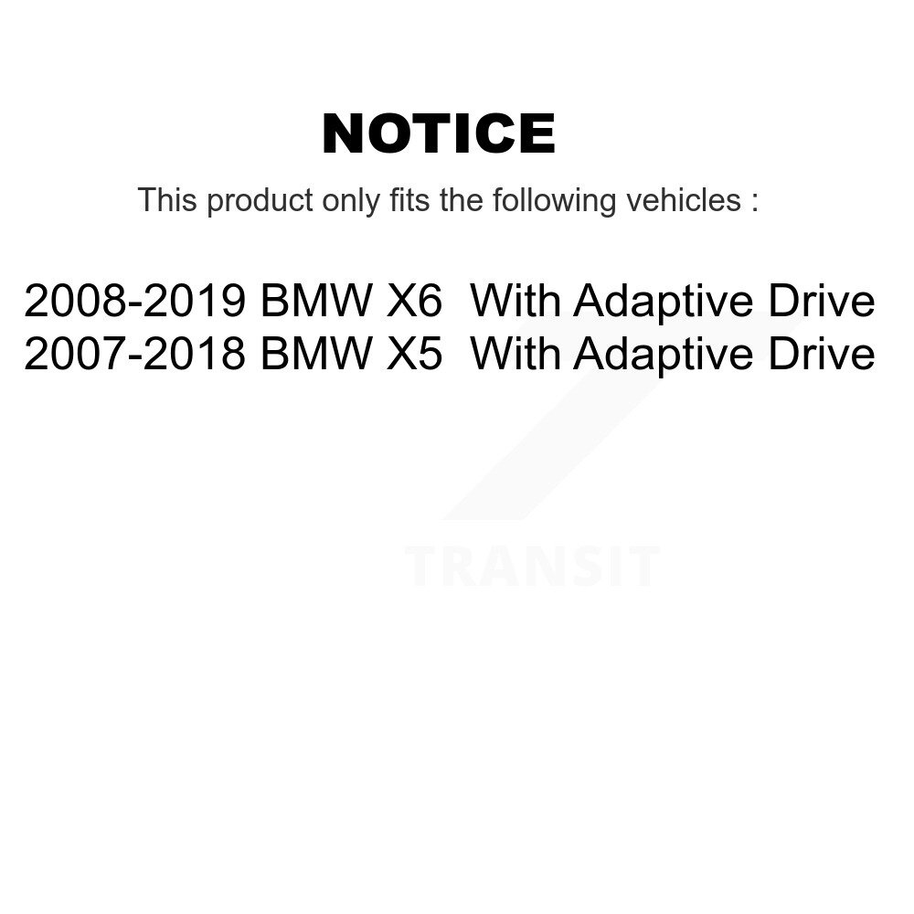 [Front Left] Kit de liaison de barre de stabilisation de suspension avant gauche pour BMW X5 X6 avec entraînement adaptatif