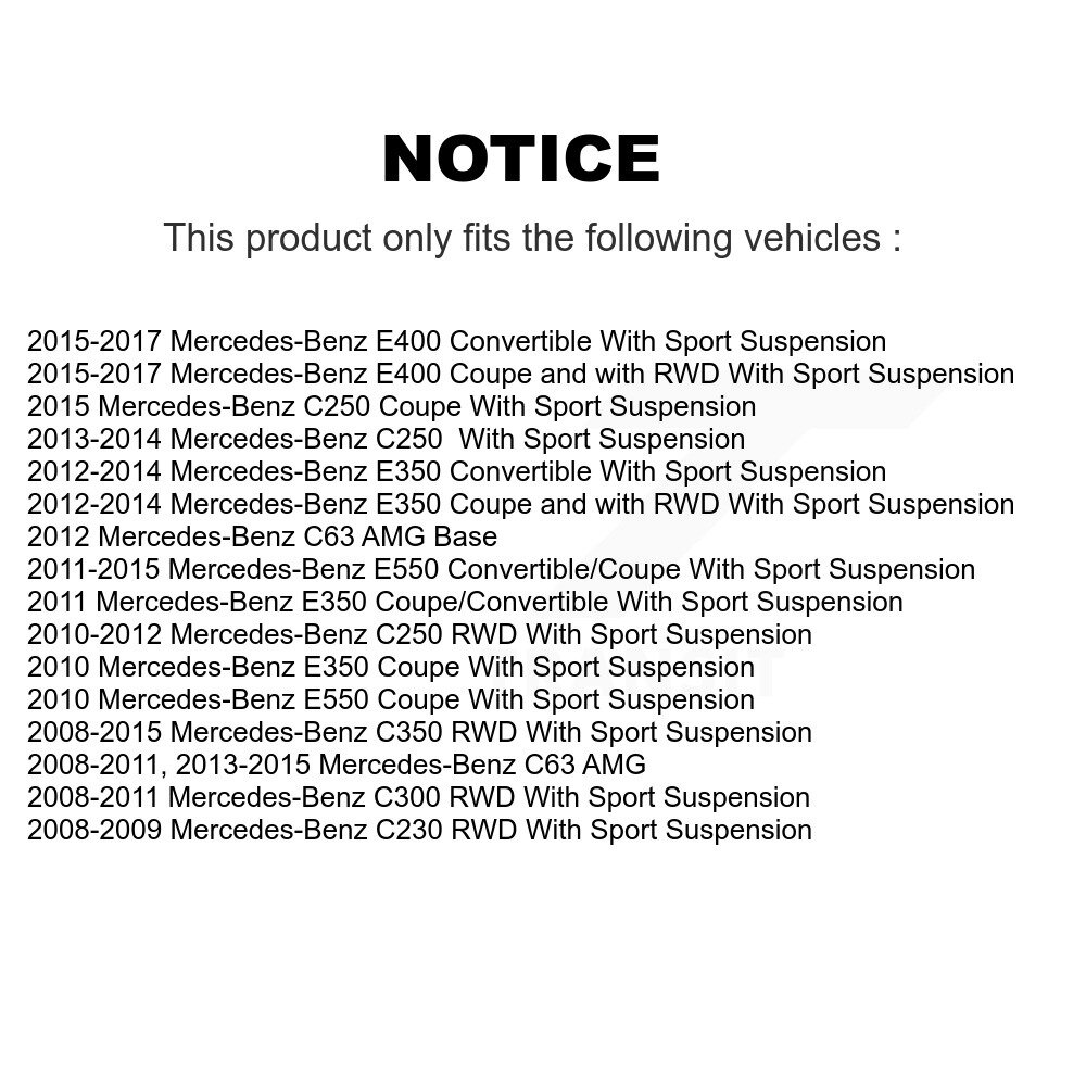[Front Left] Kit de liaison de barre de stabilisation avant gauche pour Mercedes-Benz C300 E350 C350
