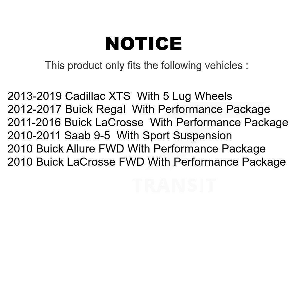 [Front] Stabilisateur de suspension avant Lien de barre Kit pour Buick LaCrosse Regal Cadillac XTS