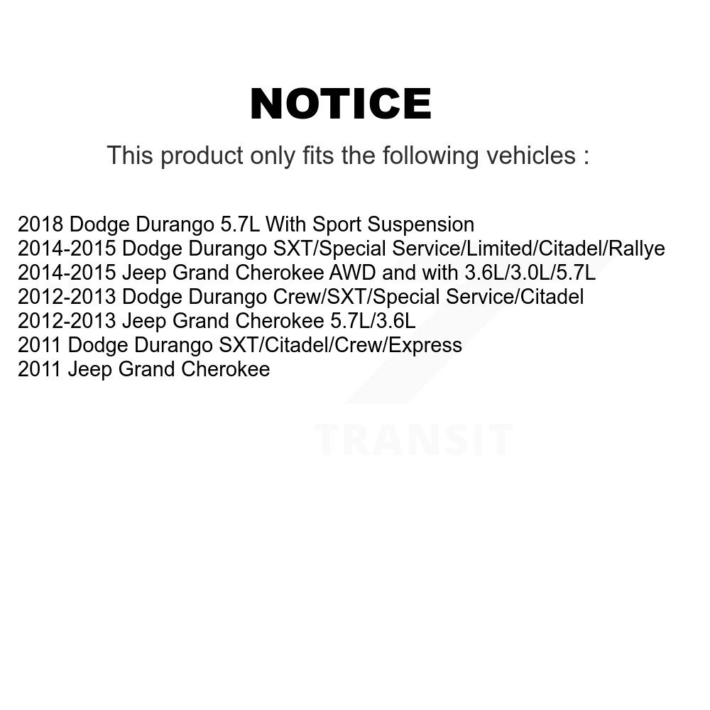 [Front Left] Stabilisateur de suspension avant gauche Lien de barre Kit pour Jeep Grand Cherokee Dodge