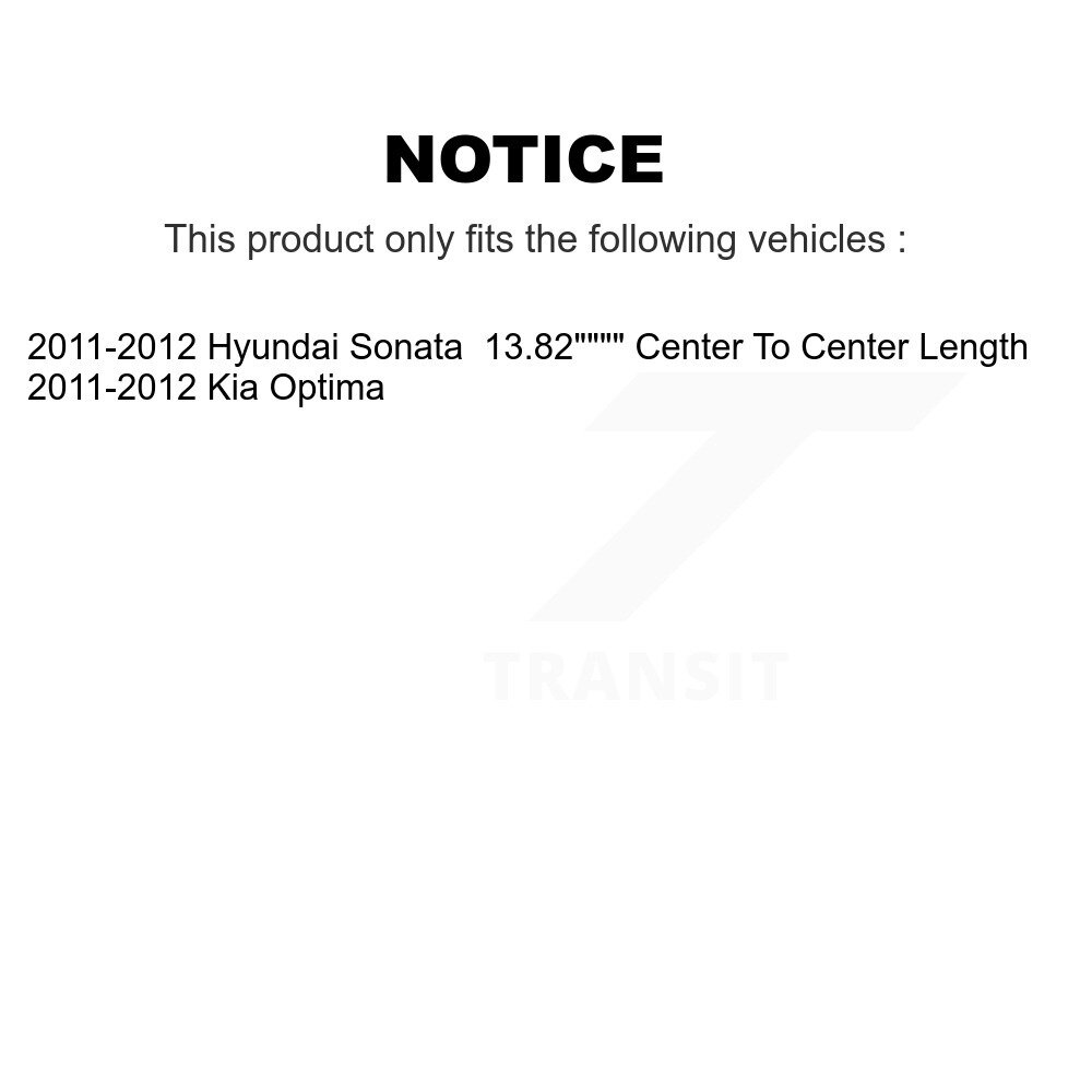 [Front Left] Stabilisateur de suspension avant gauche Lien de barre Kit pour Hyundai Sonata Kia Optima
