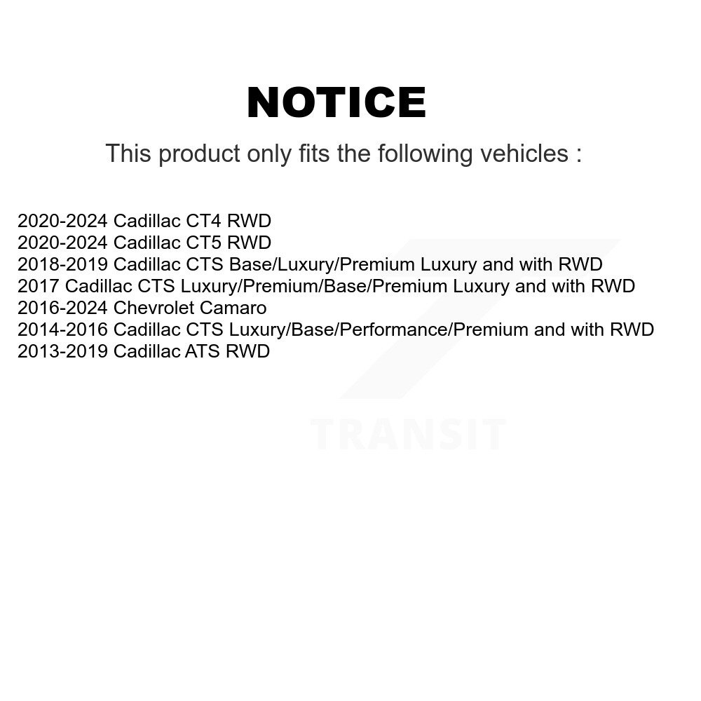 [Front Left] Stabilisateur de suspension avant gauche Lien de barre Kit pour Cadillac Chevrolet Camaro ATS