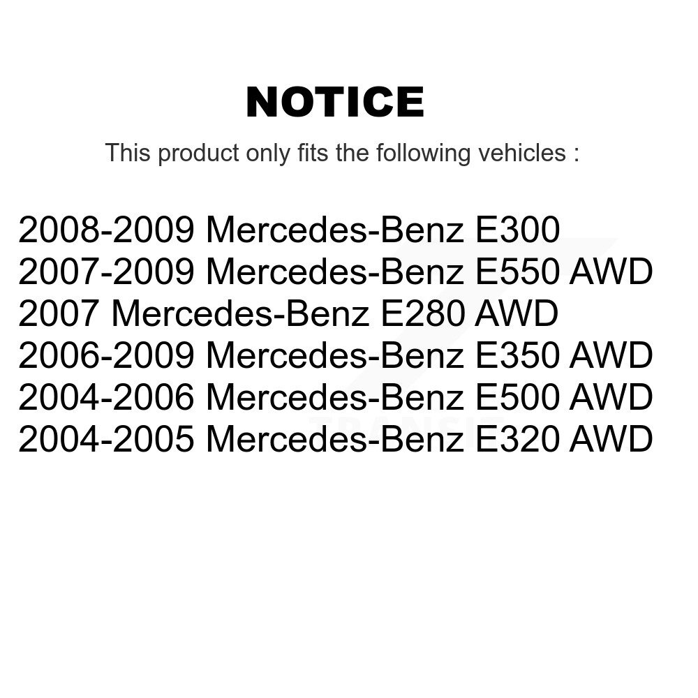[Avant droite] Kit de liaison de barre de stabilisation de suspension avant droite pour Mercedes-Benz E350 E320 E300