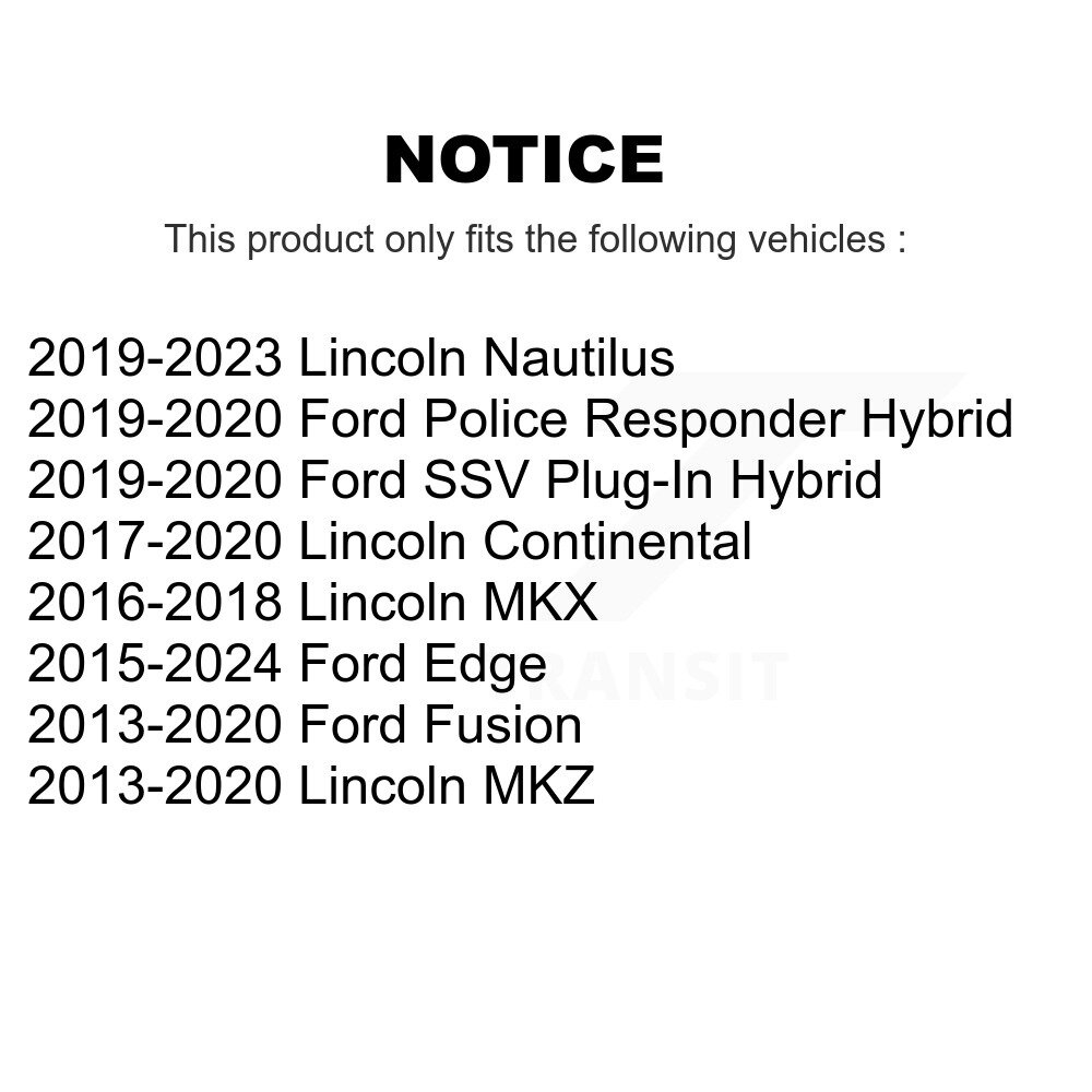 [Front] Kit de barre stabilisatrice de suspension avant pour Ford Edge Fusion Lincoln Nautilus