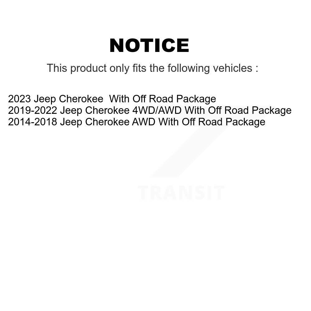 [Front] Stabilisateur de suspension avant Lien de barre Kit pour Cherokee Jeep avec paquet hors route