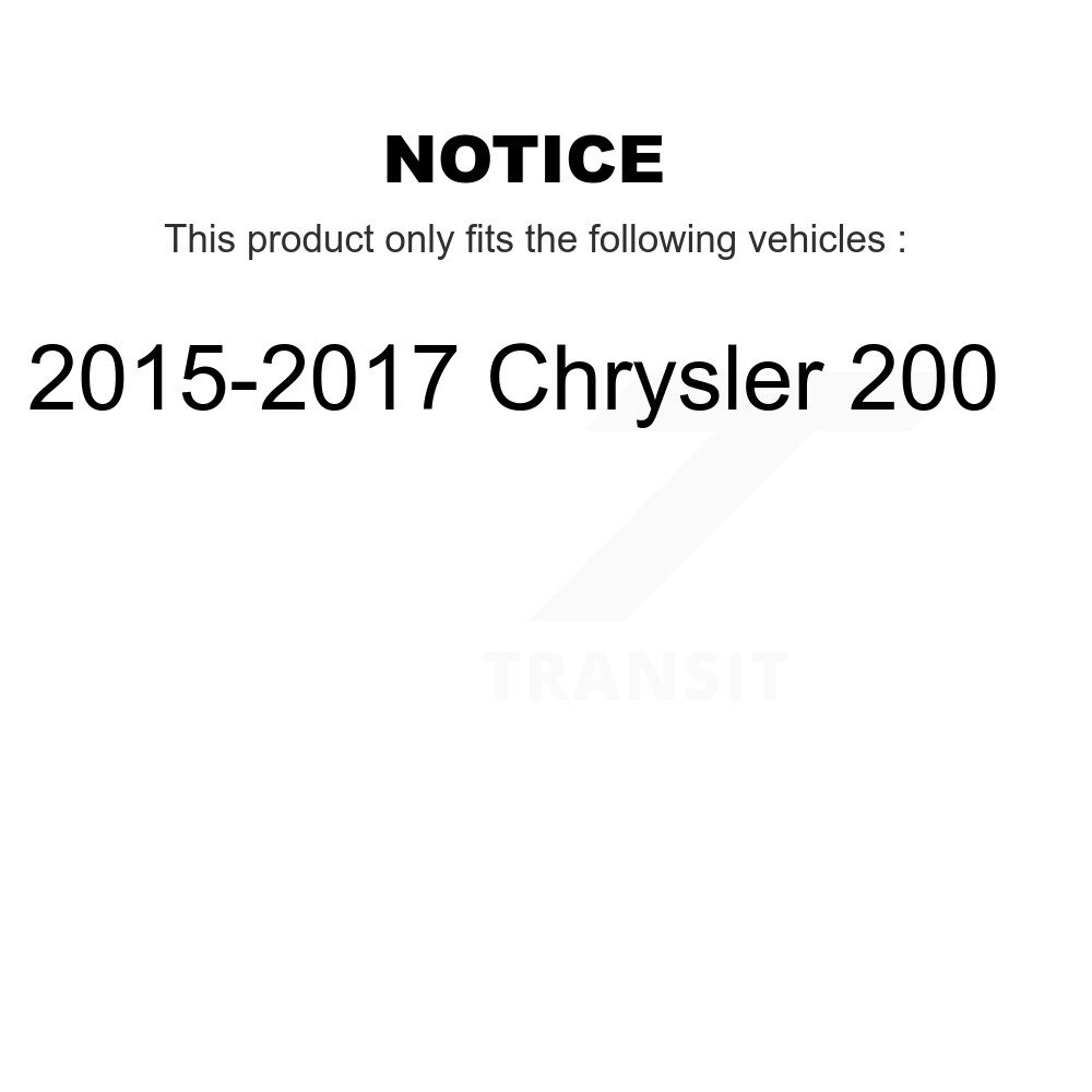[Front] Stabilisateur de suspension avant Lien de barre Kit pour 2015-2017 Chrysler 200 TOR-K750747