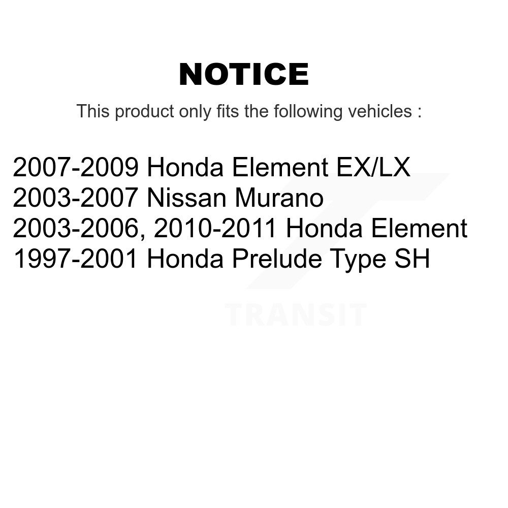 [Arrière droite] Stabilisateur de suspension Lien de barre Kit pour Honda Element Nissan Murano Prelude