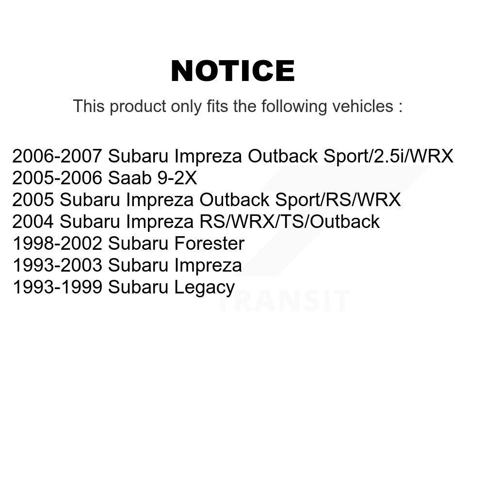 [Arrière] Lien de barre de stabilisation de suspension arrière Kit pour Subaru Impreza Forester Legacy Saab