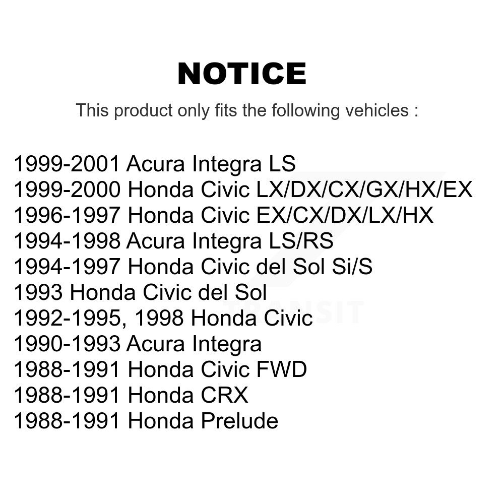 [Front] Stabilisateur de suspension avant Lien de barre Kit pour Honda Civic Acura Integra del Sol