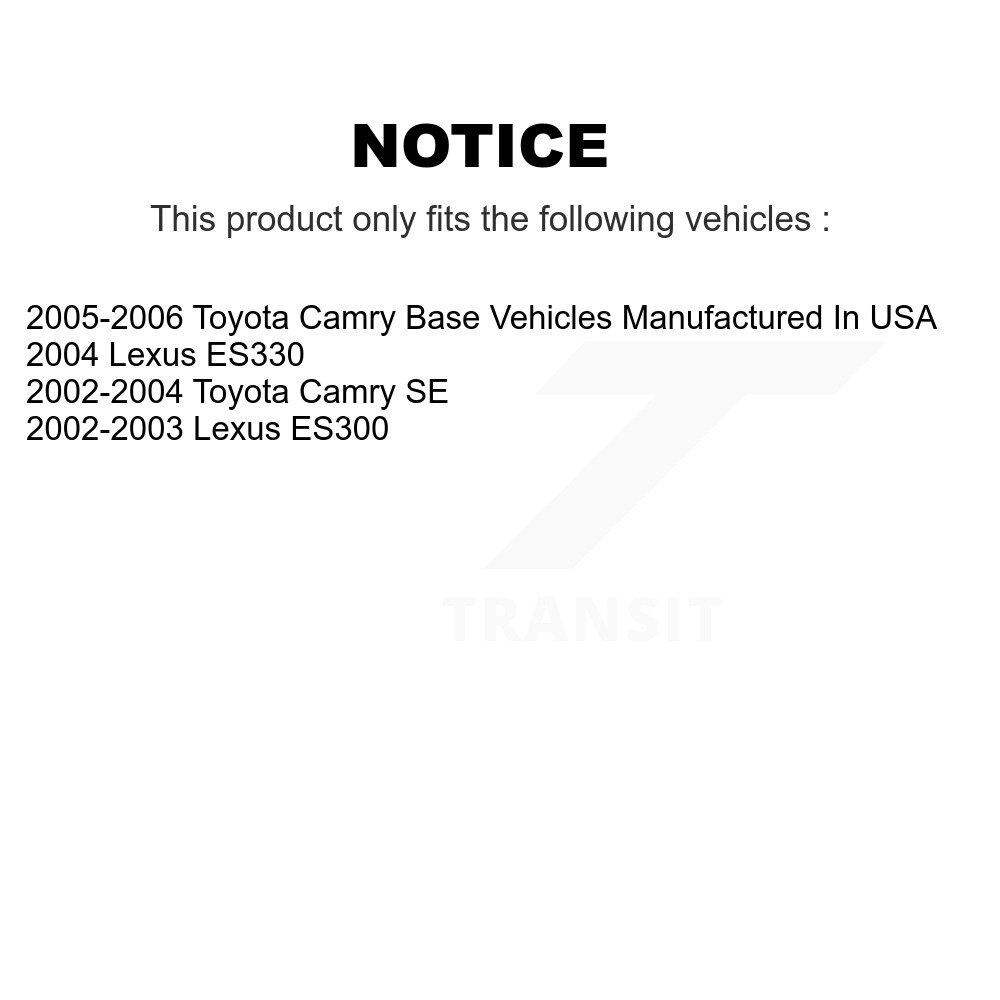 [De l'arrière au cadre] Kit de fixation de la barre de stabilisateur de suspension arrière pour Toyota Camry Lexus ES300