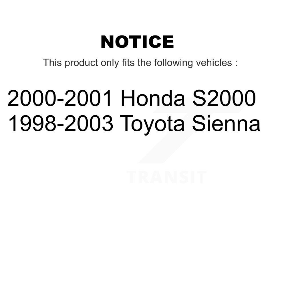 [Front To Frame] Avant de cadre de suspension stabilisant barre Bushing Kit pour Toyota Sienna Honda