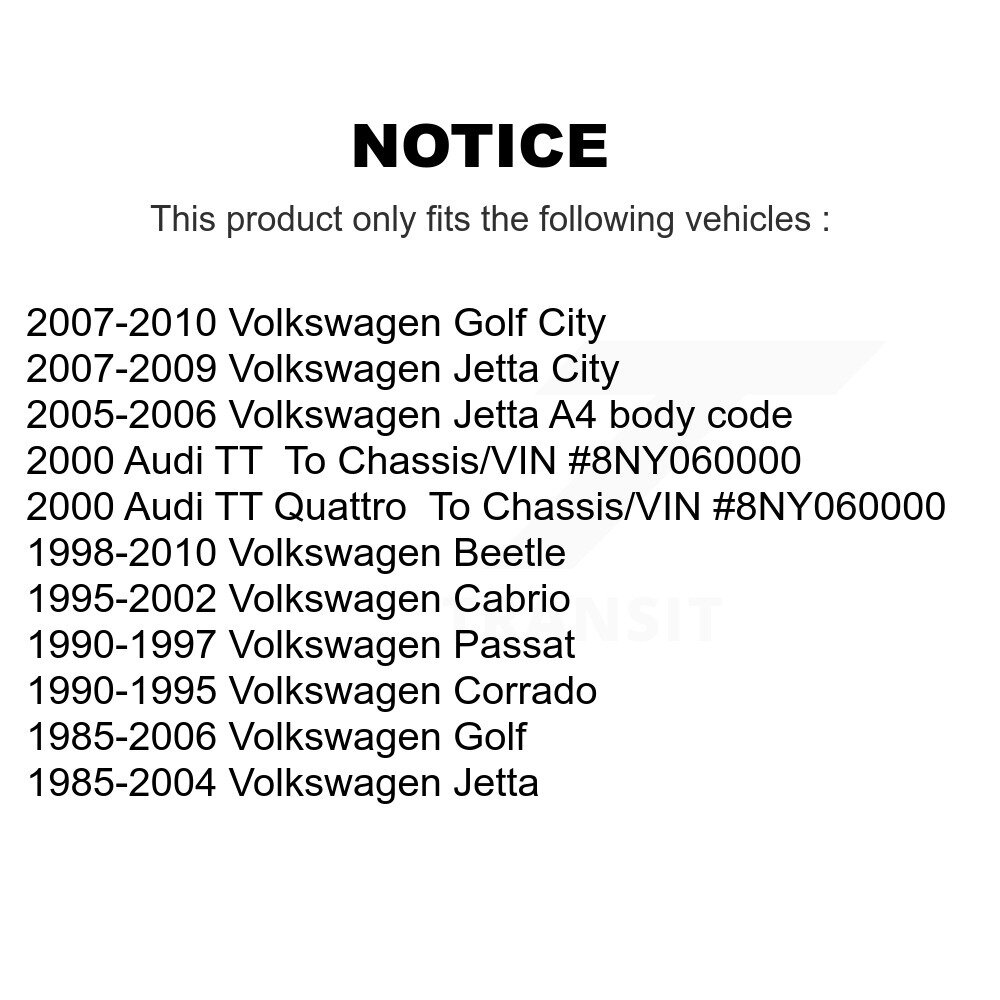 [Avant inférieur Avant] Avant avant avant contrôle de suspension bras Bushing pour Volkswagen Jetta Golf TT