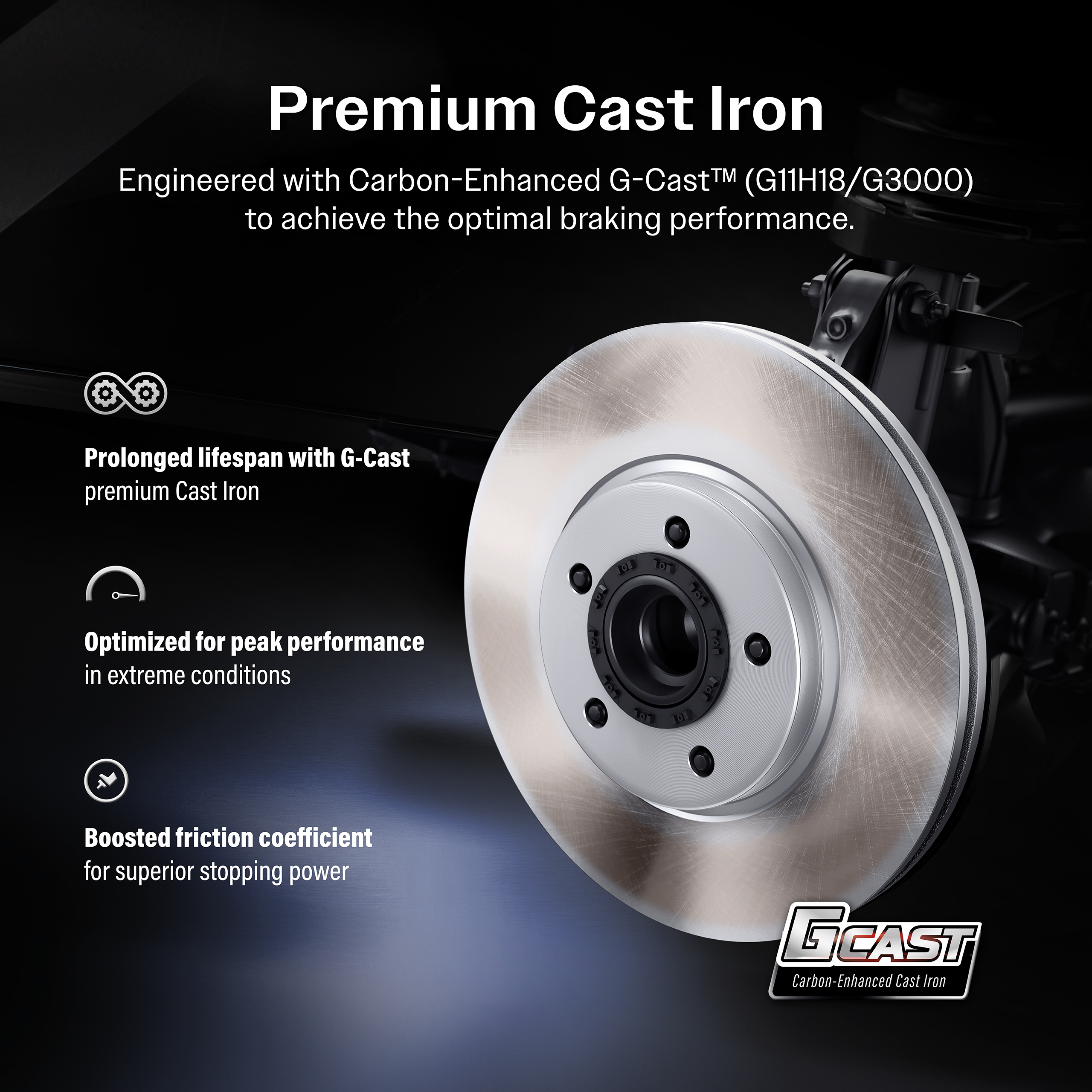 [Front] Montage du pivot de frein à disque avant pour Ford E-350 Super Duty E-450 Econoline