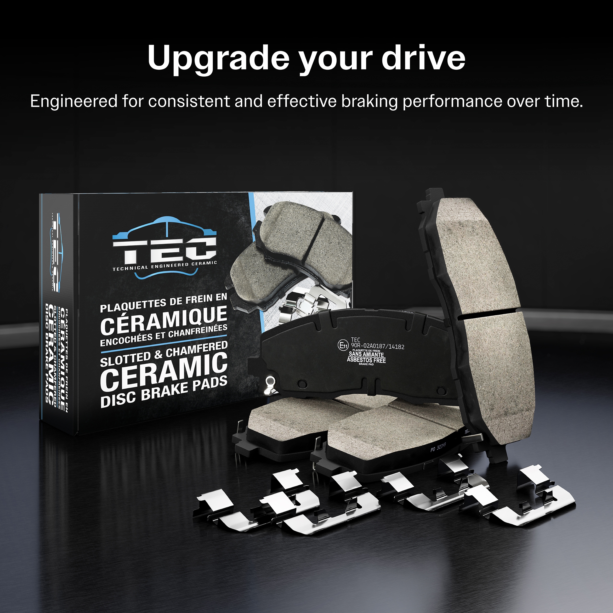 Front Ceramic Disc Brake Pads TEC-906 For Toyota Tacoma Sienna