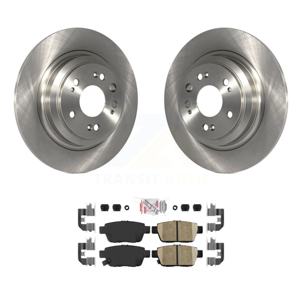 Transit Auto Rear Disc Brake Rotors And Ceramic Pads Kit K8A-101164
