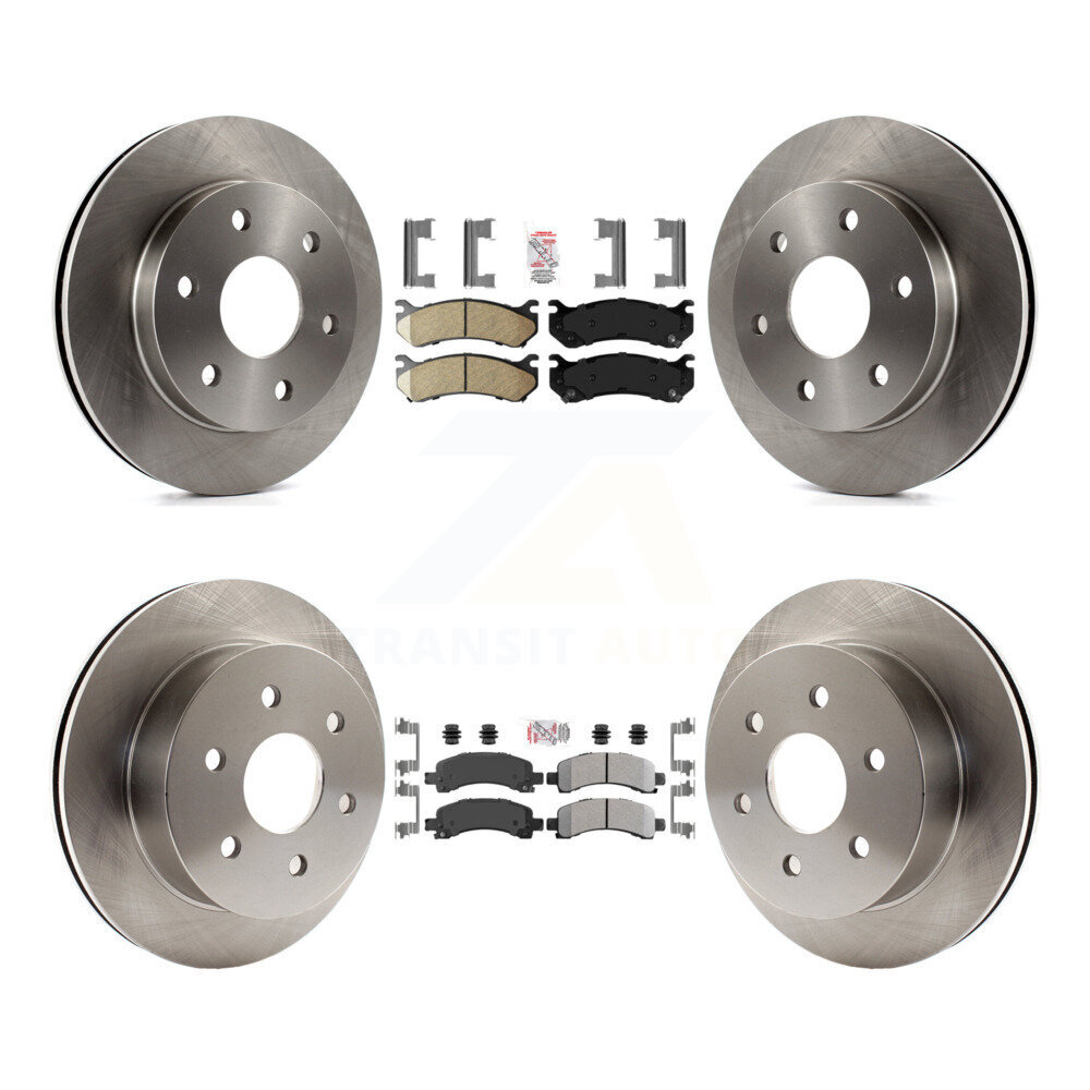 Transit Auto Front Ceramic Rear Semi-Metallic Pads And Disc Brake Rotors Kit K8A-106600