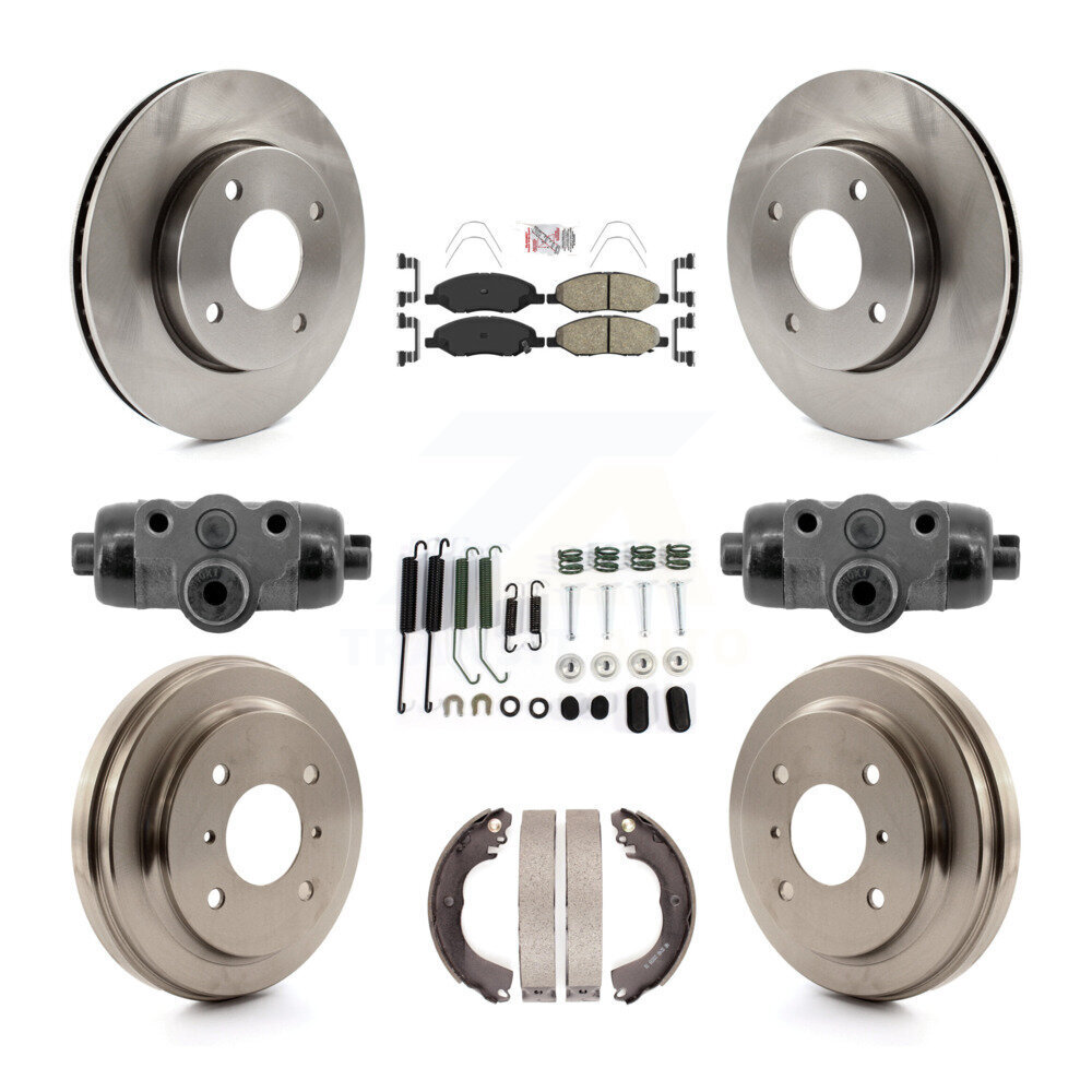 Transit Auto Front Rear Disc Brake Rotors Ceramic Pads And Drum Kit (9Pc) K8A-107949